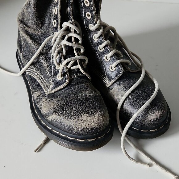 DR. MARTENS | Pascal 8 Eye Boots gray Sz 6 - Picture 3 of 6